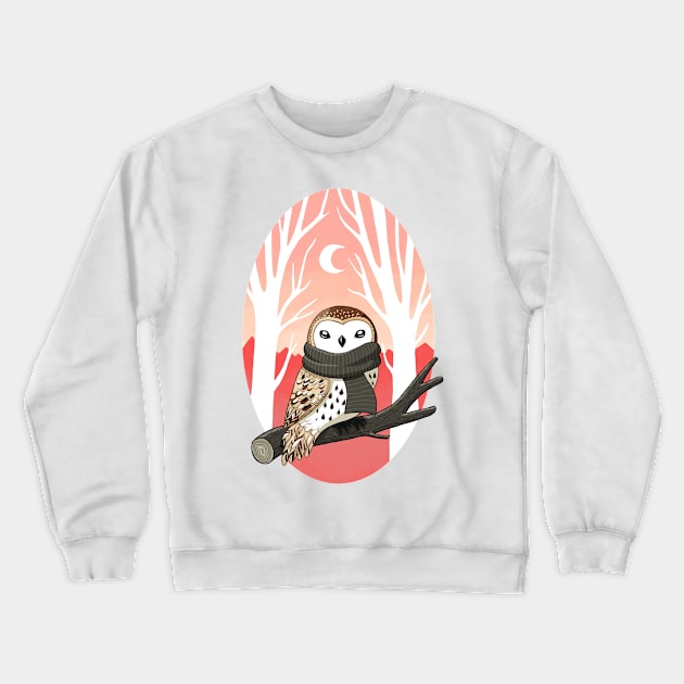 Winter Owl Crewneck Sweatshirt by Freeminds